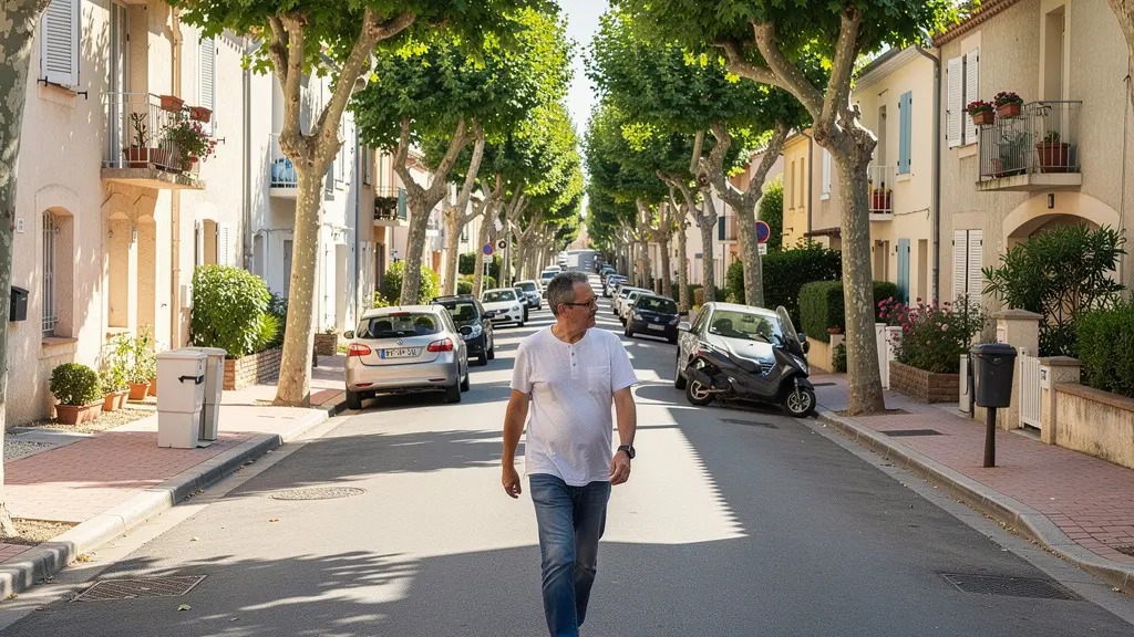 Rue résidentielle calme proche des thermes de Balaruc-les-Bains